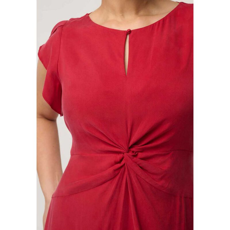 OnceWas Geneva Twist Detail Column Midi Dress image number 2